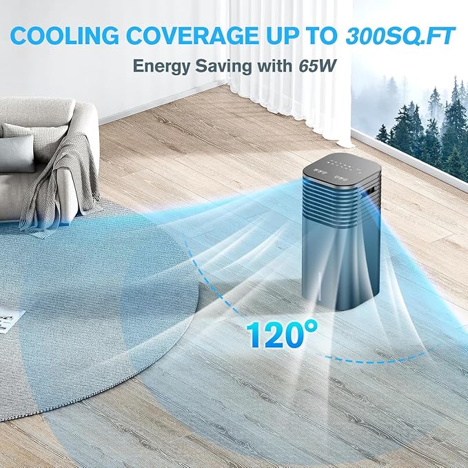 24" Windowless Portable Air Conditioner, 15H Timer&20°Oscillation, 3-IN-1 Portable AC Unit with Remote, 2Gal Tank, alternate