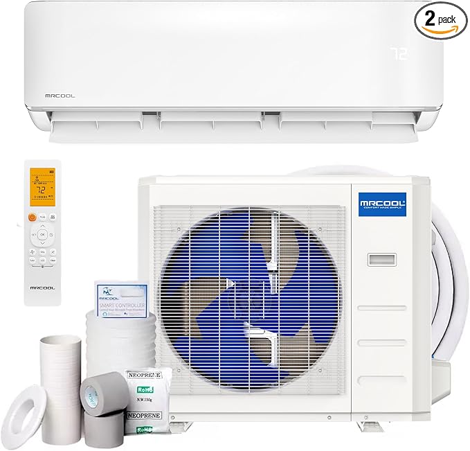 24000 BTU 230V Ductless Inverter Mini Split Air Conditioner & Heat Pump System, Advantage Series - Wall-Mounted AC Unit