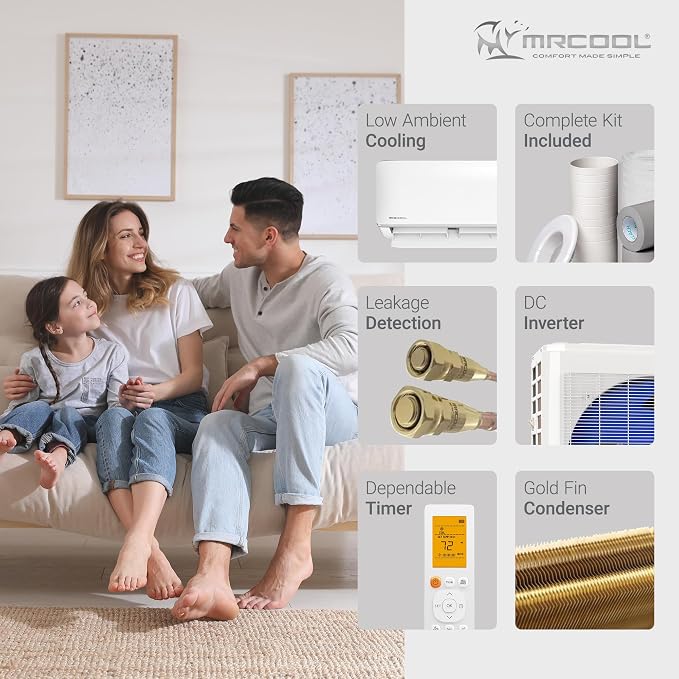 24000 BTU 230V Ductless Inverter Mini Split Air Conditioner & Heat Pump System, Advantage Series - Wall-Mounted AC Unit