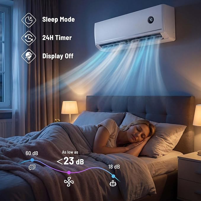 24000 BTU Mini Split AC/Heating System with Built-in Chassis Heating, 18.1 SEER2 208/230V Ductless Inverter Air Conditioner