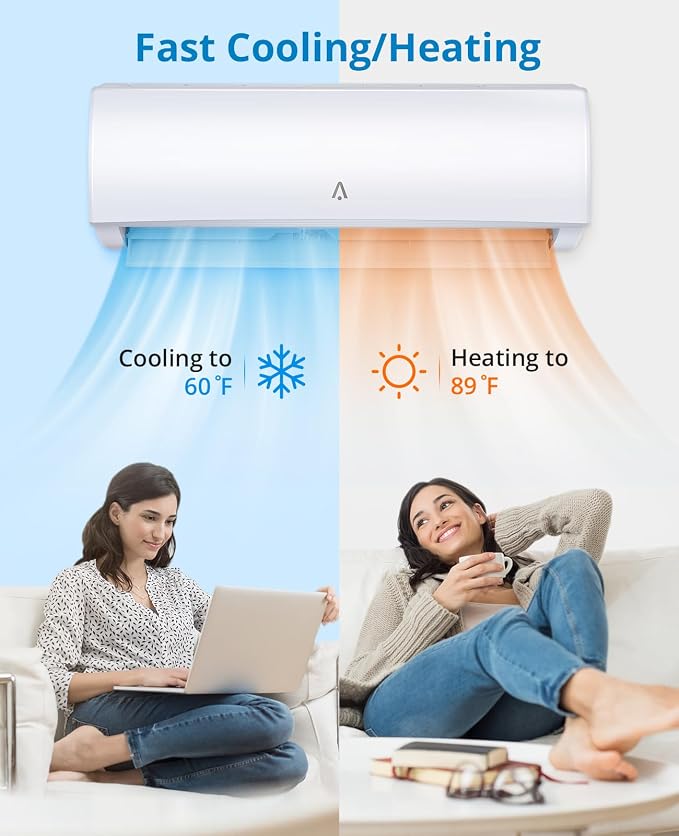 24000BTU Mini Split AC/Heating System, 19 SEER 208/230V Split AC Unit Cools Up to 1500 Sq., alternate product view 5