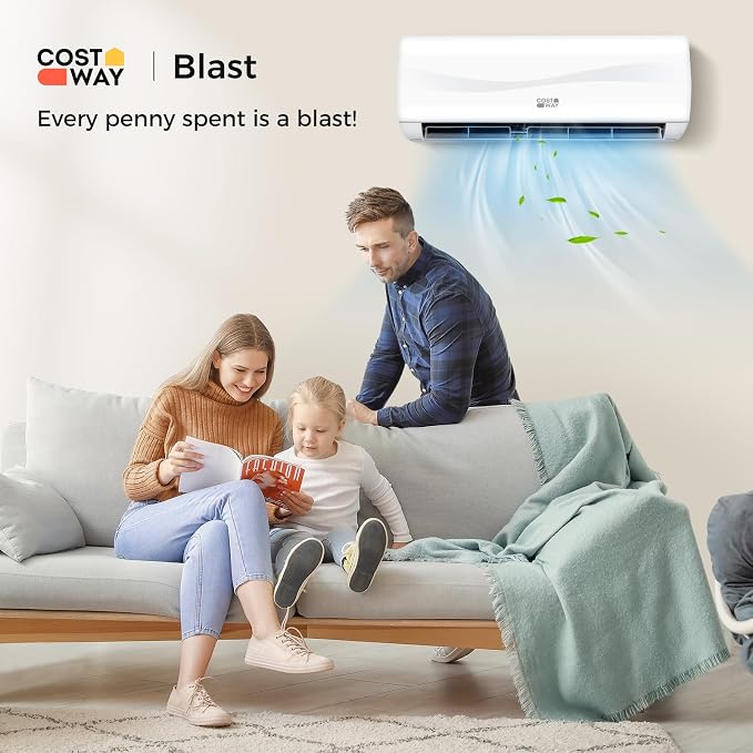 24000BTU Mini Split Air Conditioner& Heater,18.5 SEER2 208-230V Wall-Mounted Ductless AC Unit Cools Rooms up to 1500 Sq. Ft