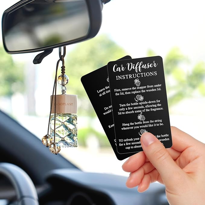 240Pcs Car Diffuser Instruction Cards comfort Hanging Accessories for Auto Oil Bottles Package Bag Supplies 3.54 X 2.12inch