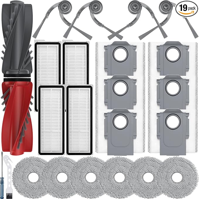 24Pcs Replacement Parts for Qrevo Curv/Curv S5X/Qrevo Edge/Edge S5A/Qrevo S5V Vacuum Cleaner Accessories,1 Main