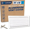 24x10 Inch (Duct Opening) Aluminum 1-Way Air Flow Vent – HVAC Vent Cover for Wall or Ceiling – Quiet HVAC Wall Register with