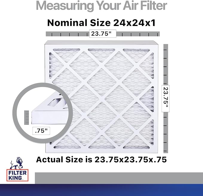 24x24x1 Air Filter | 4-PACK | Carbon MERV 8 HVAC Pleated A/C Furnace Filters | MADE IN USA | Actual Size: 23.75 x 23.75