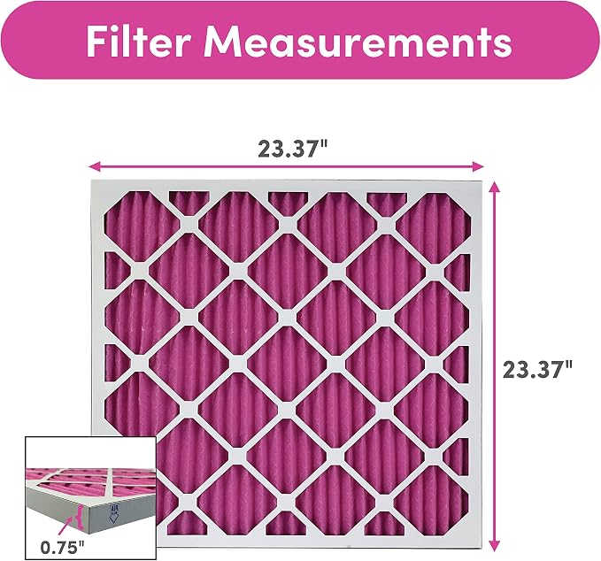 24x24x1 Air Filter (4-Pack) | Made in the USA | Color Changing | Remove Cat and Dog Odor | MERV 8 for Pet Hair Dander and