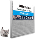 24x24x1 Reusable Electrostatic Air Filter HVAC AC Furnace Filter,MERV 8,Washable,Lasts a Lifetime,Permanent Air