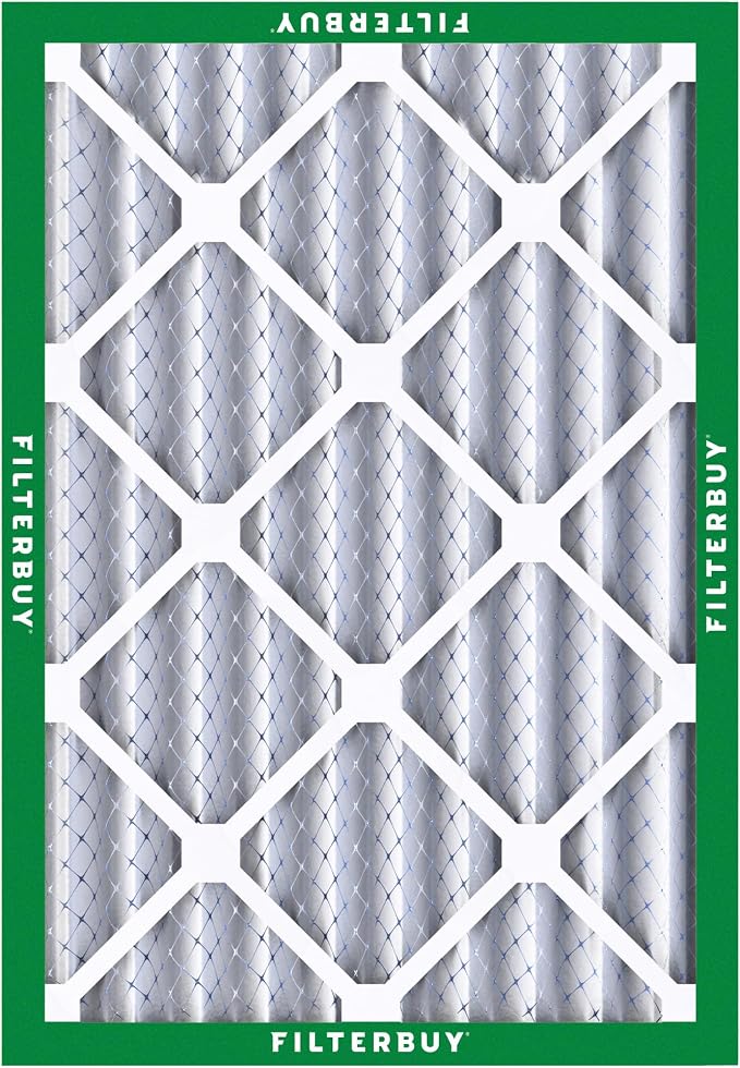 24x25x4 Air Filter MERV 8 Essential Dust & Allergy Defense (4-Pack), Electrostatic Pleated HVAC AC Furnace Filters
