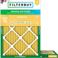 24x28x1 Air Filter MERV 11 Superior Pet & Allergy Defense (2-Pack), Electrostatic Pleated HVAC AC Furnace Filters