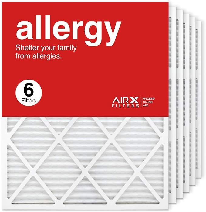 24x30x1 Air Filter MERV 11 Pleated HVAC AC Furnace Air Filter, Allergy 6-Pack, Made in the USA, product image