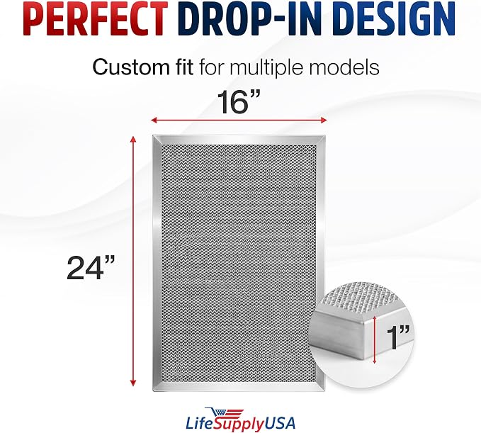 24x30x1 Electrostatic Air Filter, MERV 8, Washable, Reusable Furnace AC/HVAC Filter, Energy Saving, Easy to Clean, alternate