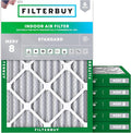 24x30x2 Air Filter MERV 8 Essential Dust & Allergy Defense (6-Pack), Electrostatic Pleated HVAC AC Furnace
