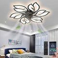 25.6" Bladeless Ceiling Fan with Lights Remote Control, Modern Low Profile Ceiling Fans with Lights, Dimmable 3 Color 6 Wind