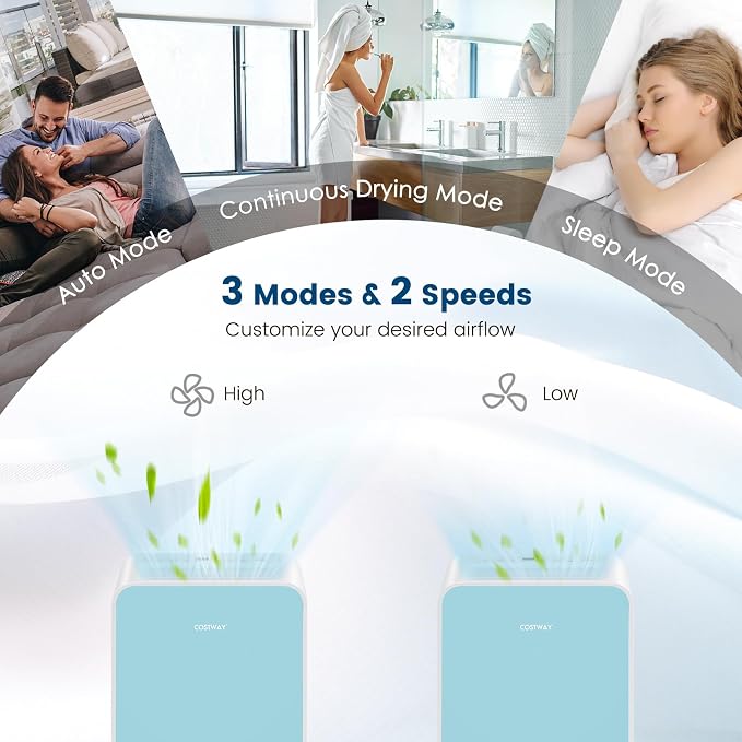 2500 Sq. Ft Dehumidifier for Basement, 32 Pints Portable Quiet Dehumidifier for Bedroom Bathroom with Sleep Mode, 24H Timer