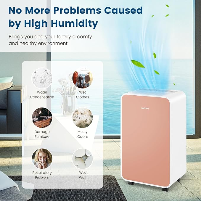 2500 Sq. Ft Dehumidifier for Basement, 32 Pints Portable Quiet Dehumidifier for Bedroom Bathroom with Sleep Mode, 24H Timer