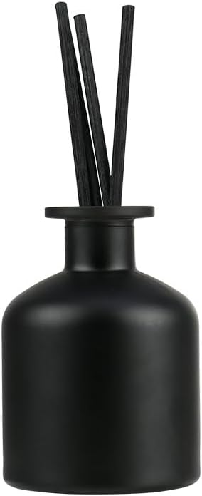 250ml Frosted Black Empty Glass Reed Diffuser Bottles,Refillable Diffuser Bottle for Essential Oils,Aromatherapy Container