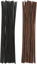 25pcs Black and 25pcs Brown Rattan Reed Diffuser Sticks Replacement Rattan Reed Diffuser Refill Sticks (Black+Brown), product