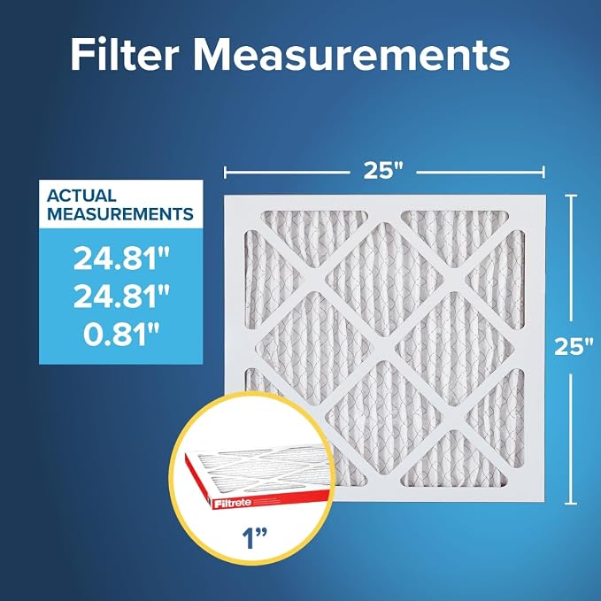 25x25x1 AC Furnace Air Filter, MERV 11, MPR 1000, Micro Allergen Defense, alternate product view 2