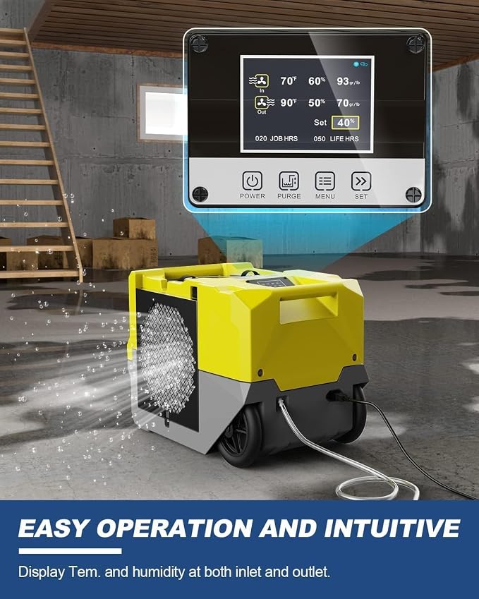 264 PPD LGR Commercial Dehumidifier High Performance Industrial Dehumidifier with Pump, Compact, alternate product view 4
