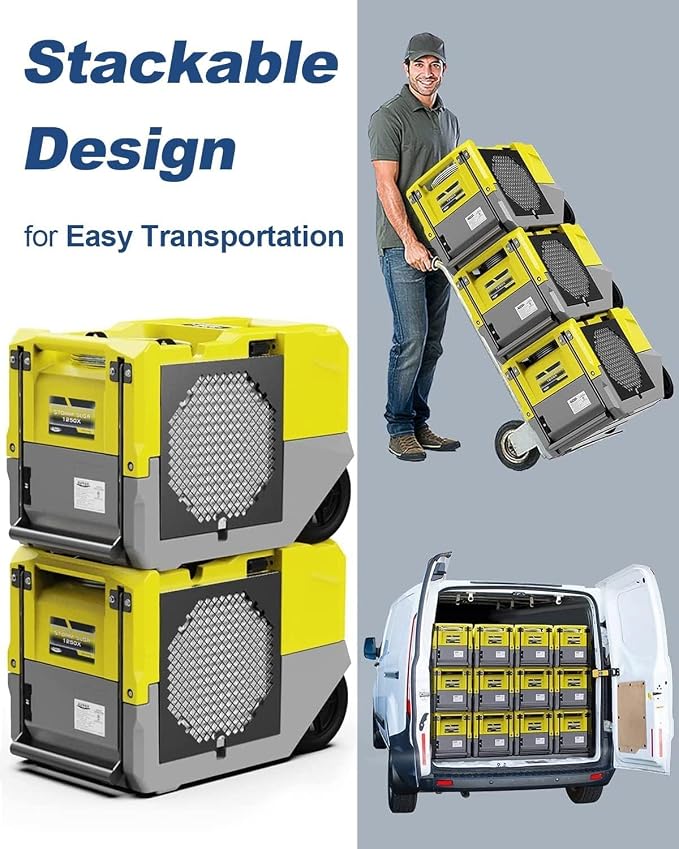 264 PPD LGR Commercial Dehumidifier High Performance Industrial Dehumidifier with Pump, Compact, alternate product view 6
