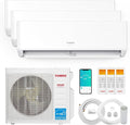 27,000 BTU 3 Zones Mini Split AC/Heating System, R454B, Ductless Multi Zones Inverter Mini Split Air Conditioner with Heat