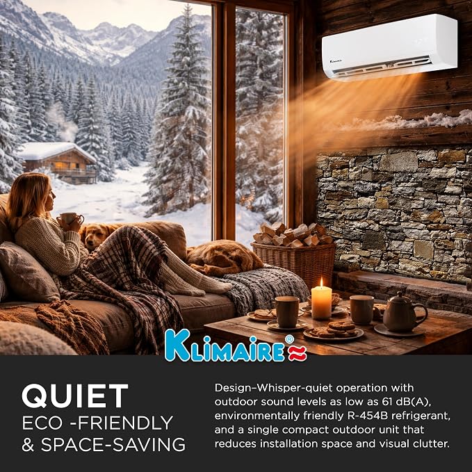 27,000 BTU Hyper Heat 4-Zone 21 SEER2 Heat Pump Wall Mounted Mini Split Heat Pump System w/All Inclusive Installation Kits