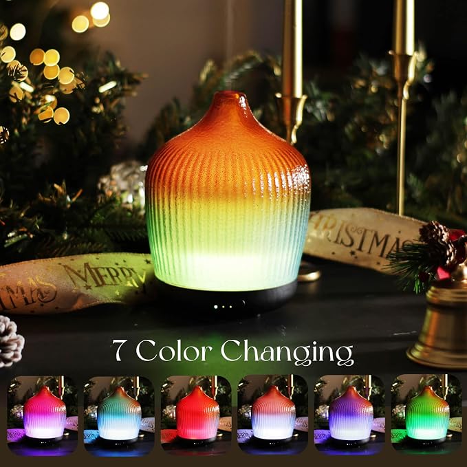 280ml Essential Oil Diffuser, Ultrasonic Cool Mist Humidifier with Color Changing, Auto Shut-Off, 6-10 Running Hours