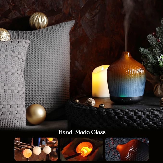 280ml Essential Oil Diffuser, Ultrasonic Cool Mist Humidifier with Color Changing, Auto Shut-Off, 6-10 Running Hours