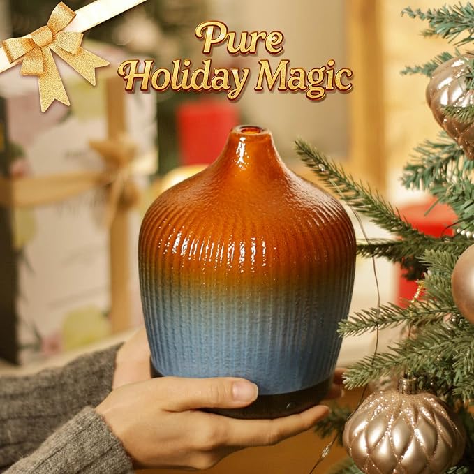 280ml Essential Oil Diffuser, Ultrasonic Cool Mist Humidifier with Color Changing, Auto Shut-Off, 6-10 Running Hours
