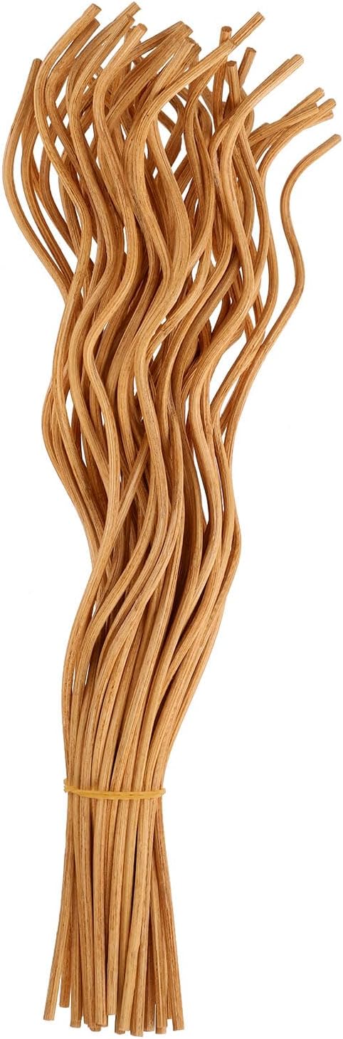 28CM/11Inch Rattan Reed Diffuser Sticks, 50 Pcs Rattan Wavy Refill Sticks Aroma Fragrance Replacement for Home Hotel Office