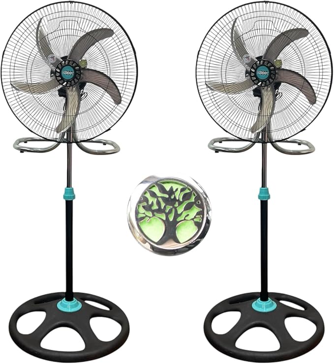 2in1 Aromatherapy Diffuser Fan 2 Packs 18inch 2in1 Stand/Floor Fan Metal 5 Blades 3 Speeds Oscillation Adjustable Heights for