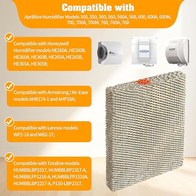 2Pack 35 Water Panel Humidifier Replacement Filter Made of Aluminum Mesh Compatible with Whole-House Humidifier