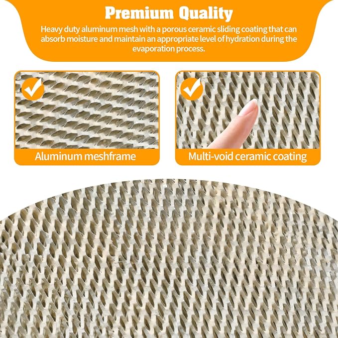 2Pack 35 Water Panel Humidifier Replacement Filter Made of Aluminum Mesh Compatible with Whole-House Humidifier
