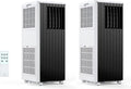 2PCS 8,000 BTU Portable Air Conditioner, Cools Rooms Up to 350 Sq.ft, 3-in-1 AC Unit with Dehumidifier & Fan, Quiet