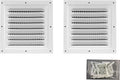2pcs Attic Vent Soffit Vent Aluminum Wall Vent Metal Shed Vent Square Vent Louver Vent Grille with Built-in Insect Screen for