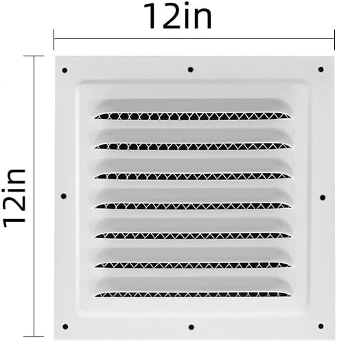 2pcs Attic Vent Soffit Vent Aluminum Wall Vent Metal Shed Vent Square Vent Louver Vent Grille with Built-in Insect Screen for