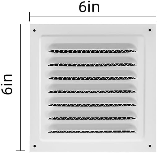 2pcs Attic Vent Soffit Vent Aluminum Wall Vent Metal Shed Vent Square Vent Louver Vent Grille with Built-in, alternate view 2