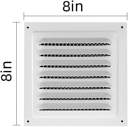 2pcs Attic Vent Soffit Vent Aluminum Wall Vent Metal Shed Vent Square Vent Louver Vent Grille with Built-in, alternate view 2