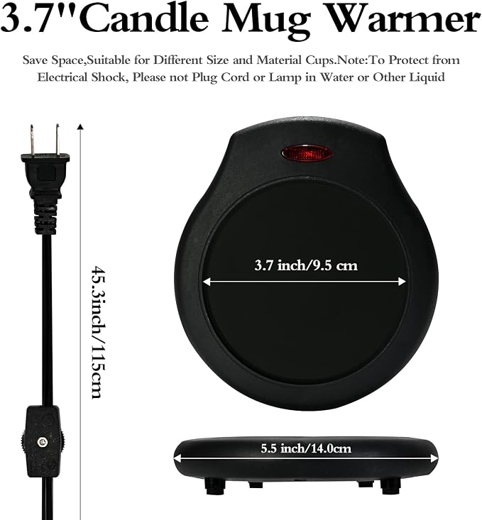 2Pcs Candle Warmer Plate and Mug Warmer for Large Jar, Safely Releases Scents Without a Flame, alternate product view 2