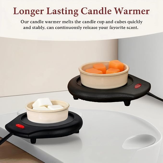 2Pcs Candle Warmer Plate and Mug Warmer for Large Jar, Safely Releases Scents Without a Flame, alternate product view 9