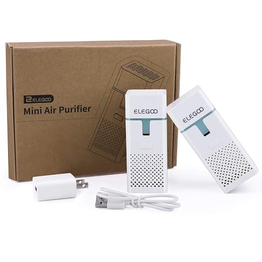 2PCS Mini Air Purifier with Activated Carbon Filter and Universal Adaptor for LCD/DLP/MSLA Resin 3D Printer, alternate