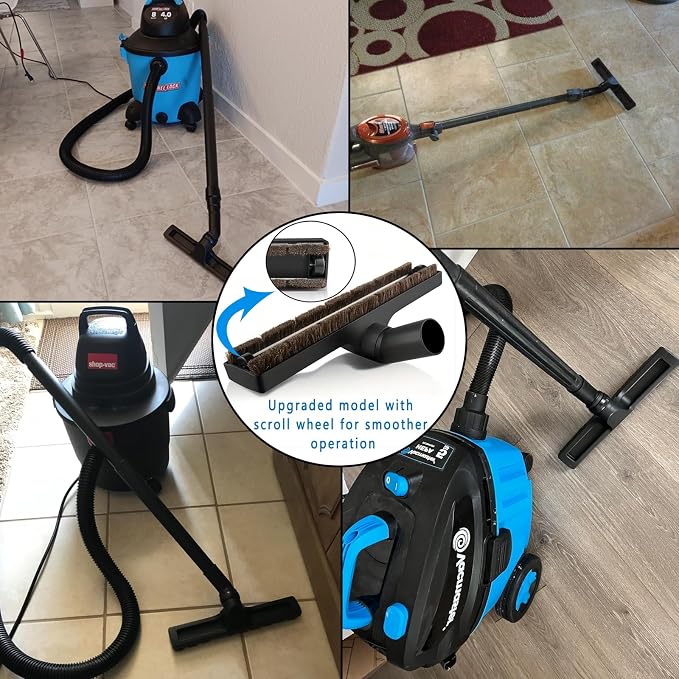 2Pcs Upgraded Vacuum Floor Brush Universal Vacuum Hardwood Brush 1 1/4 inches Durable Vacuums Hard Floor Brushes Multi Vacuum