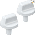 2Pcs WJ12X24802 Air Conditioner Knobs Compatible with GE Air Conditioner Parts, White Appliance Knob Fits for GE Window Air