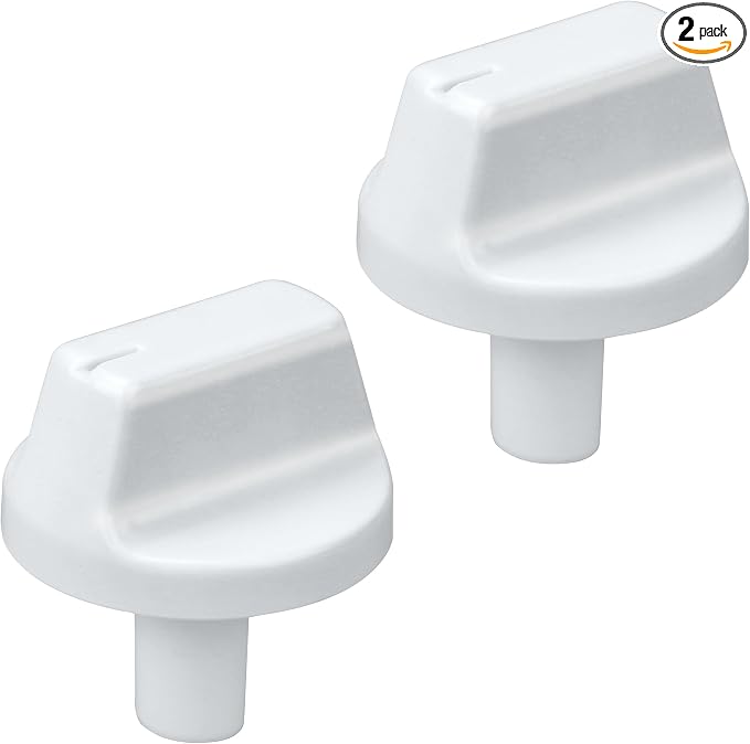 2Pcs WJ12X24802 Air Conditioner Knobs Compatible with GE Air Conditioner Parts, White Appliance Knob Fits for GE Window Air