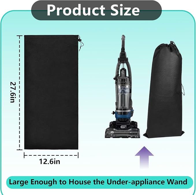 2PCS XBG340 Parts Accessory Storage Bag Compatible with Most Vacuum Model Accessories, 12.6 x 27.6 Inch Vacuum Accessory