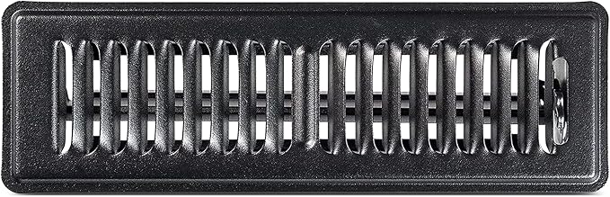 2x10 Floor Register – Black Heavy Duty Metal Floor Vent Cover for Home Floors - Premium Forced Air Vent Covers, product image