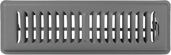 2x10 Floor Register – Storm Gray Heavy Duty Metal Floor Vent Cover for Home Floors - Premium Forced Air Vent Covers, product
