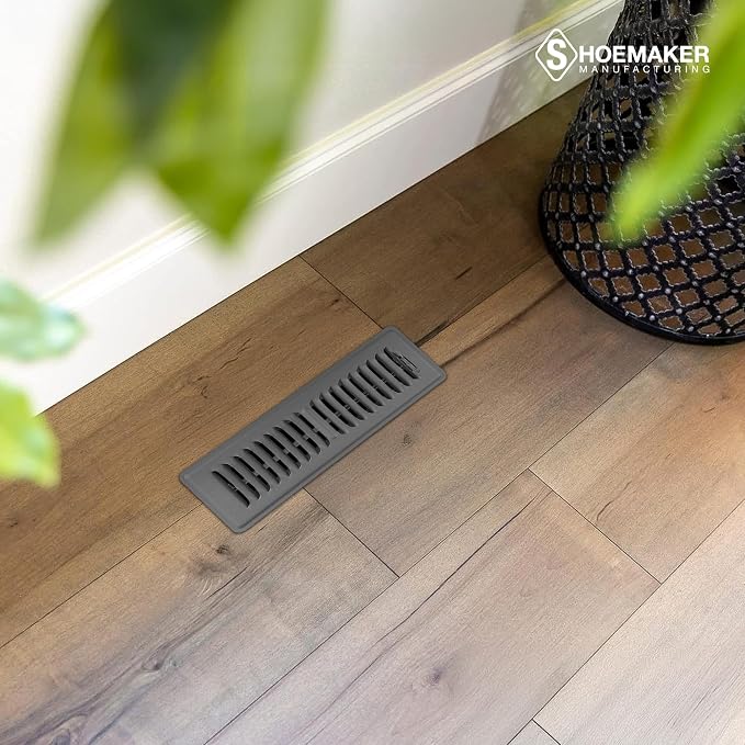 2x10 Floor Register – Storm Gray Heavy Duty Metal Floor Vent Cover for Home Floors - Premium Forced Air Vent Covers