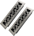 2x10 Inches 2 Pack Heavy Duty Walkable Floor Register - Easy Adjust Air Supply Lever Decorative Floor Vent Covers - Savannah
